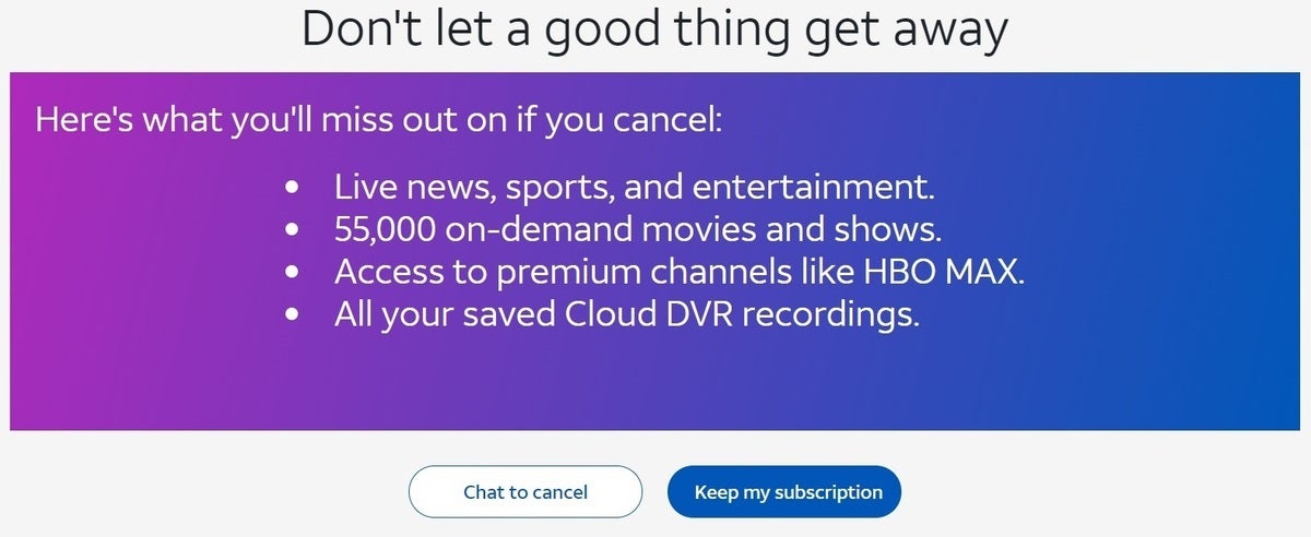 La politica di cancellazione di DirecTV Stream ora è un disastro totale