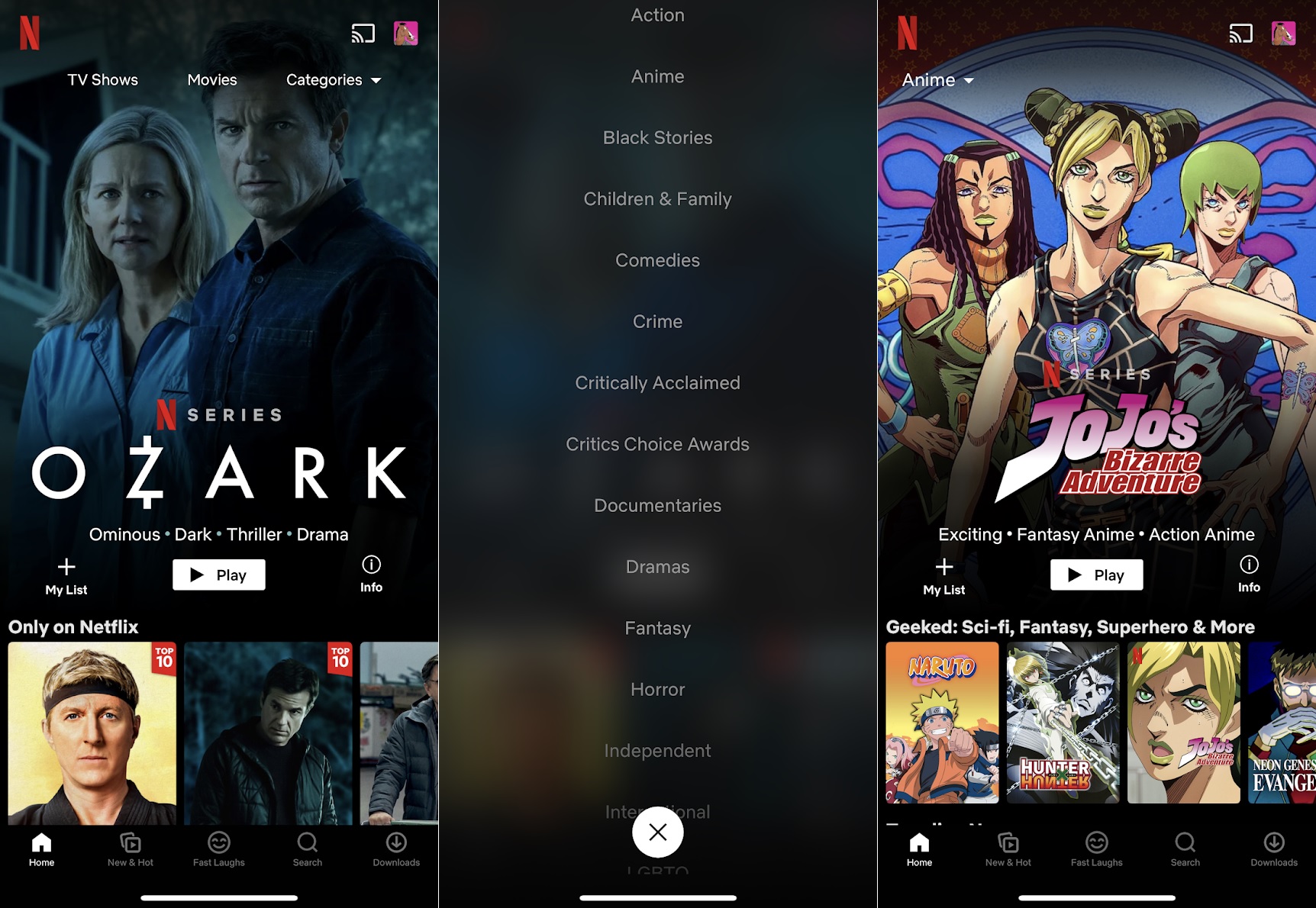 Le nouveau menu "Catégories" de Netflix pourrait faciliter la navigation par genre