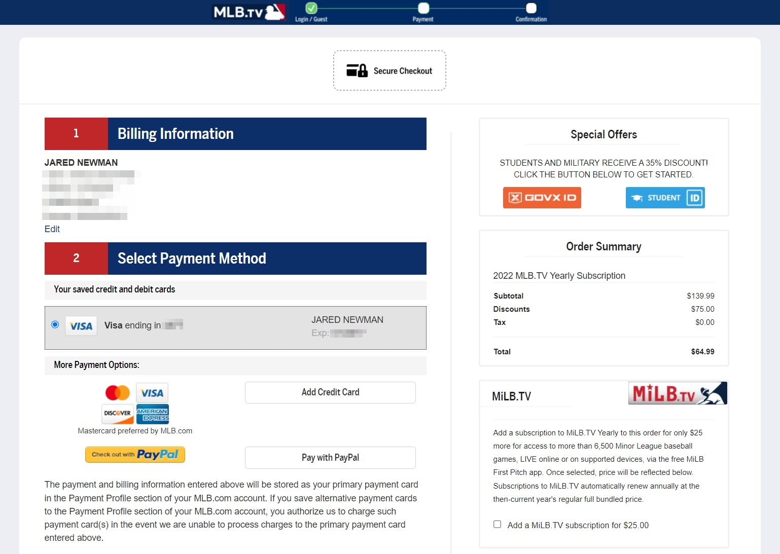 Sparen Sie mit diesem versteckten Angebot 50 $ bei MLB TV
